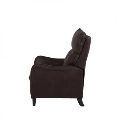 Beliani Fauteuils Fauteuil Inclinable En Tissu Marron -Fauteuils Shop fauteuil inclinable en tissu marron 3