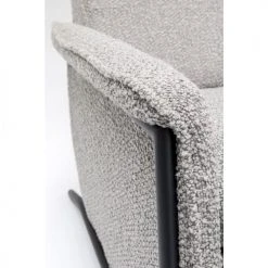 Kare Design Fauteuils Fauteuil Inclinable Gris Et Acier Noir -Fauteuils Shop fauteuil inclinable gris et acier noir 2