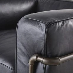 Maisons Du Monde Fauteuils Fauteuil Indus à Roulettes En Cuir Noir Et Métal -Fauteuils Shop fauteuil indus a roulettes en cuir noir et metal 1000 15 20 198337 4