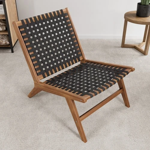 Fauteuil lounge en bimatière 1 place noir Baita Fauteuils Fauteuil Lounge En Bimatière 1 Place Noir -Fauteuils Shop fauteuil lounge en bimatiere 1 place noir 3