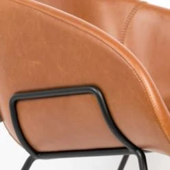 Zuiver Fauteuils Fauteuil Lounge En Cuir Marron -Fauteuils Shop fauteuil lounge en cuir marron 9