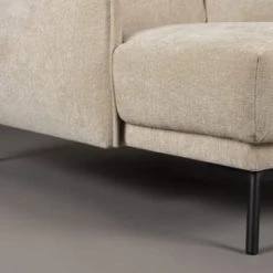 Dutchbone Fauteuils Fauteuil Lounge En Tissu Beige -Fauteuils Shop fauteuil lounge en tissu beige 4