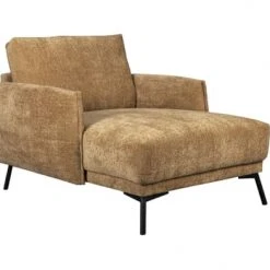 Dutchbone Fauteuils Fauteuil Lounge En Tissu Camel