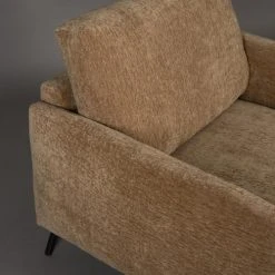 Dutchbone Fauteuils Fauteuil Lounge En Tissu Camel -Fauteuils Shop fauteuil lounge en tissu camel 3