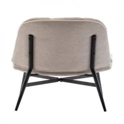 Drawer Fauteuils Fauteuil Lounge En Tissu Et Métal Beige -Fauteuils Shop fauteuil lounge en tissu et metal beige 3