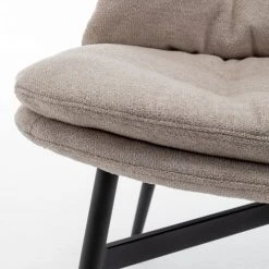 Drawer Fauteuils Fauteuil Lounge En Tissu Et Métal Beige -Fauteuils Shop fauteuil lounge en tissu et metal beige 4