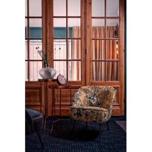 Fauteuil lounge en velours ocre Bepurehome Fauteuils Fauteuil Lounge En Velours Ocre -Fauteuils Shop fauteuil lounge en velours ocre 3