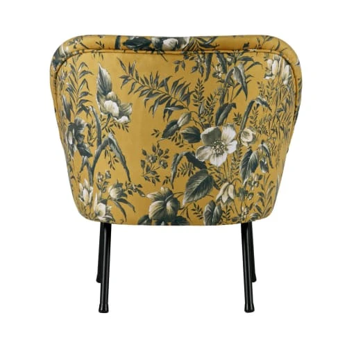 Fauteuil lounge en velours ocre Bepurehome Fauteuils Fauteuil Lounge En Velours Ocre -Fauteuils Shop fauteuil lounge en velours ocre 5