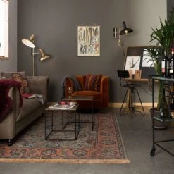 Dutchbone Fauteuils Fauteuil Lounge En Velours Orange -Fauteuils Shop fauteuil lounge en velours orange 2