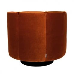 Dutchbone Fauteuils Fauteuil Lounge En Velours Orange -Fauteuils Shop fauteuil lounge en velours orange 5