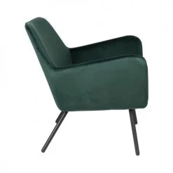 Drawer Fauteuils Fauteuil Lounge En Velours Vert Forêt -Fauteuils Shop fauteuil lounge en velours vert foret 3