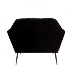 Dutchbone Fauteuils Fauteuil Lounge Velours Noir -Fauteuils Shop fauteuil lounge velours noir 5