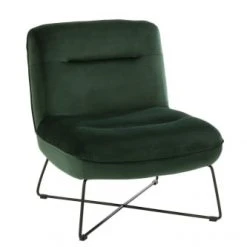 Hellin Fauteuils Fauteuil Moderne En Tissu Et Métal