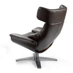 Angel Cerda Fauteuils Fauteuil Pivotant En Cuir De Vachette Avec Mécanisme Relax -Fauteuils Shop fauteuil pivotant en cuir de vachette avec mecanisme relax 3