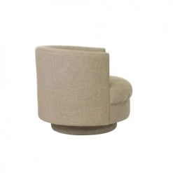 Now’s Home Fauteuils Fauteuil Pivotant En Lin Beige -Fauteuils Shop fauteuil pivotant en lin beige 4