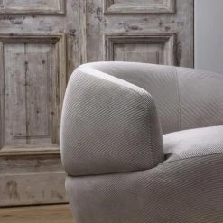 Mathi Design Fauteuils Fauteuil Pivotant En Velours Naturel -Fauteuils Shop fauteuil pivotant en velours naturel 2