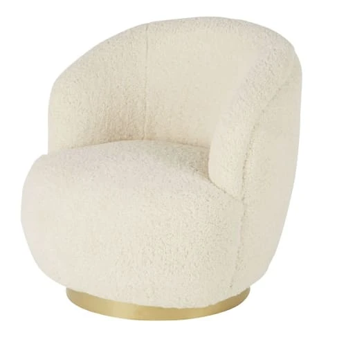 Fauteuil pivotant imitation fourrure écrue Maisons Du Monde Fauteuils Fauteuil Pivotant Imitation Fourrure écrue -Fauteuils Shop fauteuil pivotant imitation fourrure ecrue 1000 8 20 216418 1