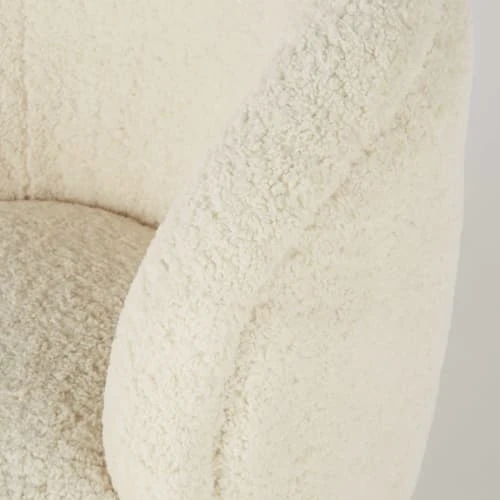 Fauteuil pivotant imitation fourrure écrue Maisons Du Monde Fauteuils Fauteuil Pivotant Imitation Fourrure écrue -Fauteuils Shop fauteuil pivotant imitation fourrure ecrue 1000 8 20 216418 3