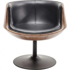 Kare Design Fauteuils Fauteuil Pivotant Noir Et Marron