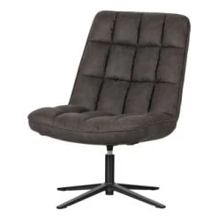 Woood Fauteuils Fauteuil Pivotante Aspect Cuir PU Noir -Fauteuils Shop fauteuil pivotante aspect cuir pu noir 2