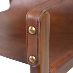 MOYCOR Fauteuils Fauteuil Pliant En Cuir Marron -Fauteuils Shop fauteuil pliant en cuir marron 3