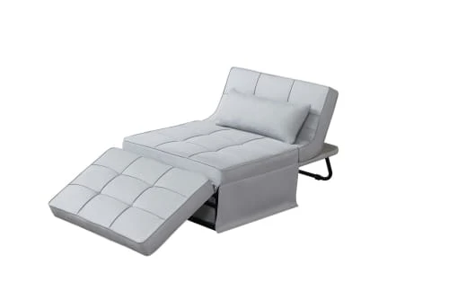 Fauteuil pouf ottoman gris 3 en 1 en tissu gris clair Concept Usine Fauteuils Fauteuil Pouf Ottoman Gris 3 En 1 En Tissu Gris Clair -Fauteuils Shop fauteuil pouf ottoman gris 3 en 1 en tissu gris clair