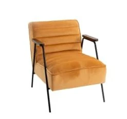 Hellin Fauteuils Fauteuil Relax En Velours Et Métal Noir -Fauteuils Shop fauteuil relax en velours et metal noir 5