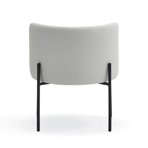 Fauteuil rembourré en gris clair et pied en métal TEULAT Fauteuils Fauteuil Rembourré En Gris Clair Et Pied En Métal -Fauteuils Shop fauteuil rembourre en gris clair et pied en metal 4