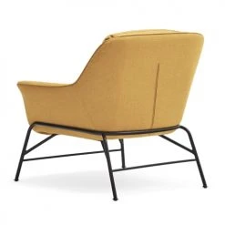 TEULAT Fauteuils Fauteuil Rembourré En Moutarde Et Pied En Métal -Fauteuils Shop fauteuil rembourre en moutarde et pied en metal 5