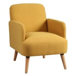 Altobuy Fauteuils Fauteuil Rembourré Tissu Rose -Fauteuils Shop fauteuil rembourre tissu jaune 1