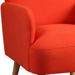 Altobuy Fauteuils Fauteuil Rembourré Tissu Orange -Fauteuils Shop fauteuil rembourre tissu orange 3