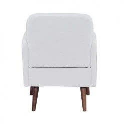 Drawer Fauteuils Fauteuil Rétro En Tissu Bouclette Pieds Bois Foncé Ecru -Fauteuils Shop fauteuil retro en tissu bouclette pieds bois fonce ecru 4