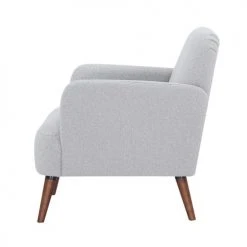 Drawer Fauteuils Fauteuil Rétro En Tissu Bouclette Pieds Bois Foncé Gris Clair -Fauteuils Shop fauteuil retro en tissu bouclette pieds bois fonce gris clair 2