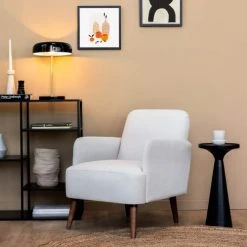 Drawer Fauteuils Fauteuil Rétro En Tissu Chiné Et Pieds Bois Foncé Naturel Chiné -Fauteuils Shop fauteuil retro en tissu chine et pieds bois fonce naturel chine 5