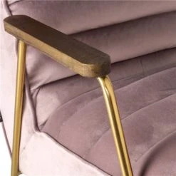 Mathi Design Fauteuils Fauteuil Retro En Velours Rose -Fauteuils Shop fauteuil retro en velours rose 3