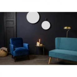 Drawer Fauteuils Fauteuil Rétro Velours Rouille -Fauteuils Shop fauteuil retro velours rouille 5