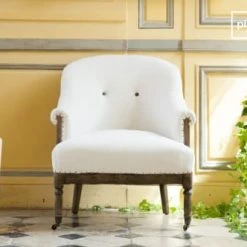 PIB Fauteuils Fauteuil Rond En Tissu Beige -Fauteuils Shop fauteuil rond en tissu beige 2