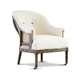 PIB Fauteuils Fauteuil Rond En Tissu Beige