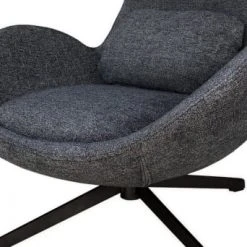 Mathi Design Fauteuils Fauteuil Rotatif En Tissu Gris -Fauteuils Shop fauteuil rotatif en tissu gris 2