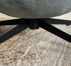 Mathi Design Fauteuils Fauteuil Rotatif En Velours Bleu Gris -Fauteuils Shop fauteuil rotatif en velours bleu gris 3