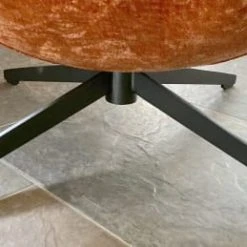 Mathi Design Fauteuils Fauteuil Rotatif En Velours Orange -Fauteuils Shop fauteuil rotatif en velours orange 3