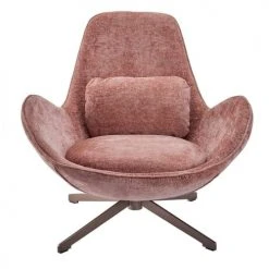 Mathi Design Fauteuils Fauteuil Rotatif En Velours Rose -Fauteuils Shop fauteuil rotatif en velours rose 2
