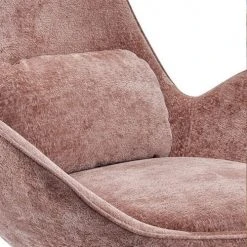 Mathi Design Fauteuils Fauteuil Rotatif En Velours Rose -Fauteuils Shop fauteuil rotatif en velours rose 3