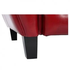 Rendez Vous Déco Fauteuils Fauteuil Rouge En Croute De Cuir Enduite -Fauteuils Shop fauteuil rouge en croute de cuir enduite 5