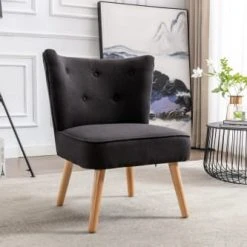 Moloo Fauteuils Fauteuil Scandinave Tissu Gris Pieds Bois -Fauteuils Shop fauteuil scandinave tissu gris pieds bois 7