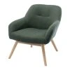 Moloo Fauteuils Fauteuil Scandinave Tissu Vert Forêt Pieds Bois
