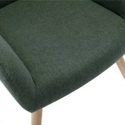 Moloo Fauteuils Fauteuil Scandinave Tissu Vert Forêt Pieds Bois -Fauteuils Shop fauteuil scandinave tissu vert foret pieds bois 3