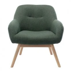 Moloo Fauteuils Fauteuil Scandinave Tissu Vert Forêt Pieds Bois -Fauteuils Shop fauteuil scandinave tissu vert foret pieds bois 4