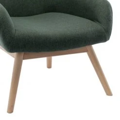 Moloo Fauteuils Fauteuil Scandinave Tissu Vert Forêt Pieds Bois -Fauteuils Shop fauteuil scandinave tissu vert foret pieds bois 5