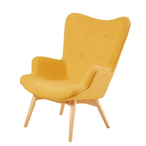 Fauteuil style scandinave jaune Maisons Du Monde Fauteuils Fauteuil Style Scandinave Jaune -Fauteuils Shop fauteuil style scandinave jaune 1000 3 40 138825 13